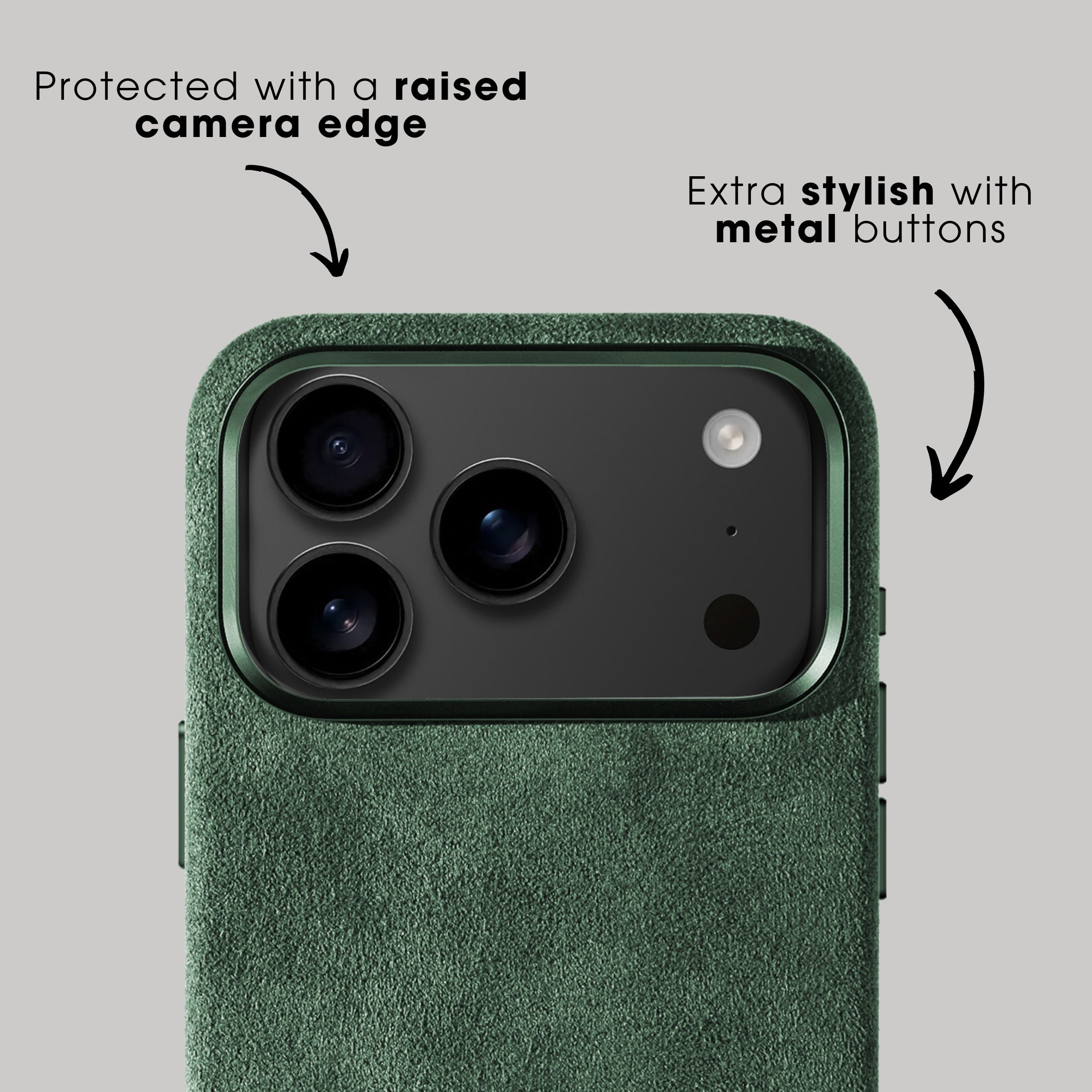 iPhone Alcantara Case - Midnight Green