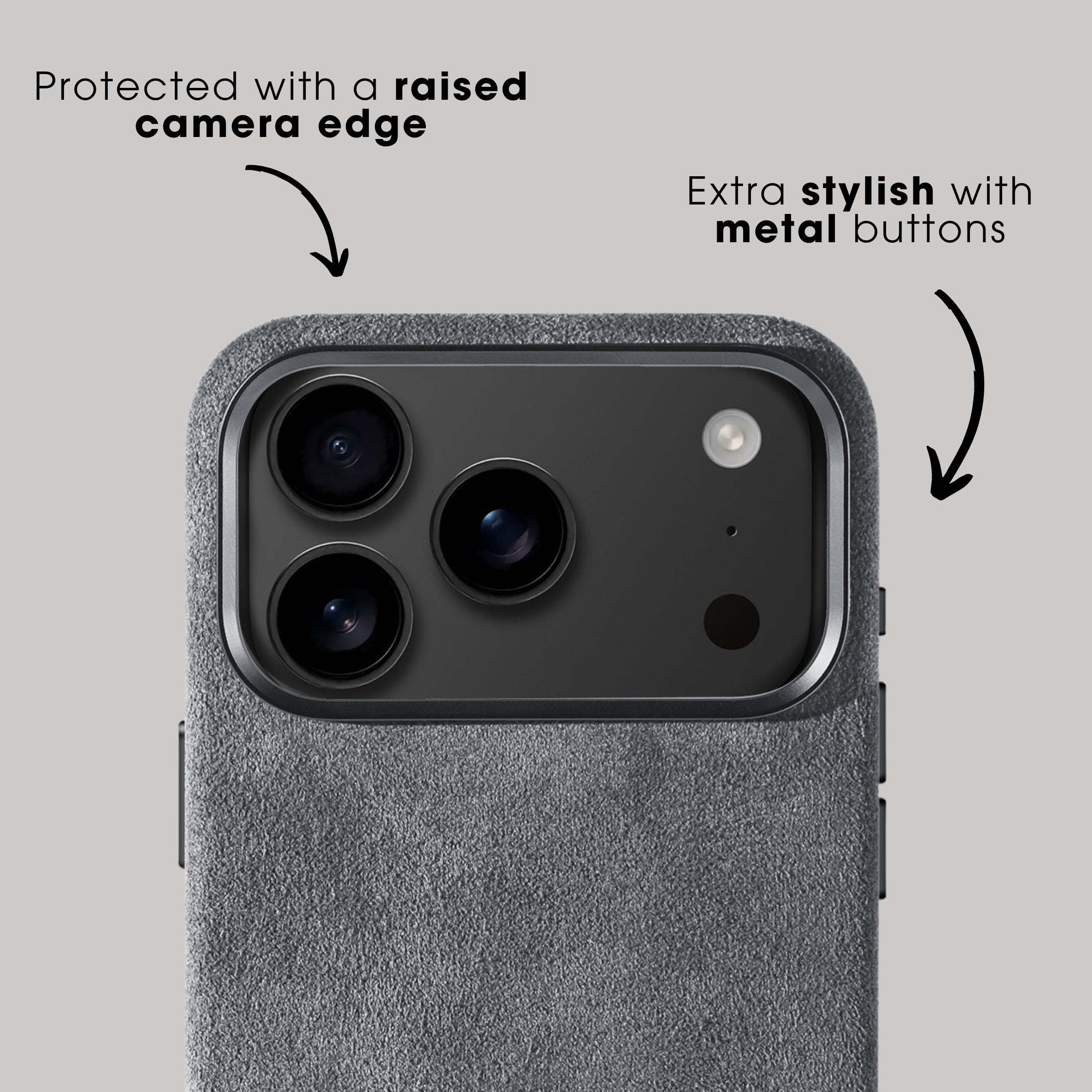 iPhone Alcantara Case - Nardo Gray