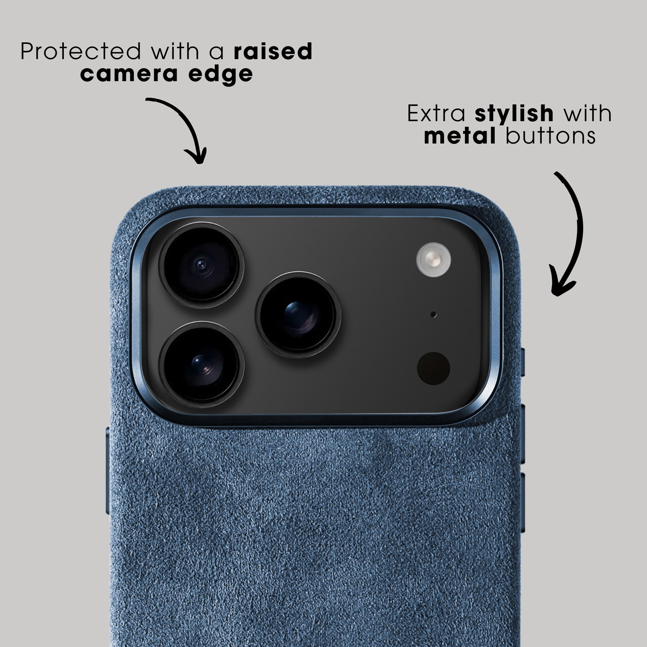 iPhone Alcantara Case - Ocean Blue