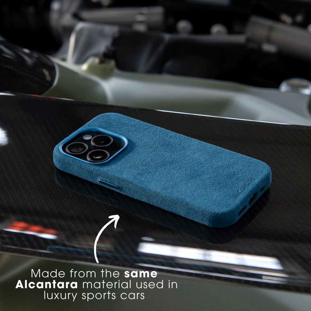 iPhone 16 Pro Max - Alcantara Case - Ocean blue