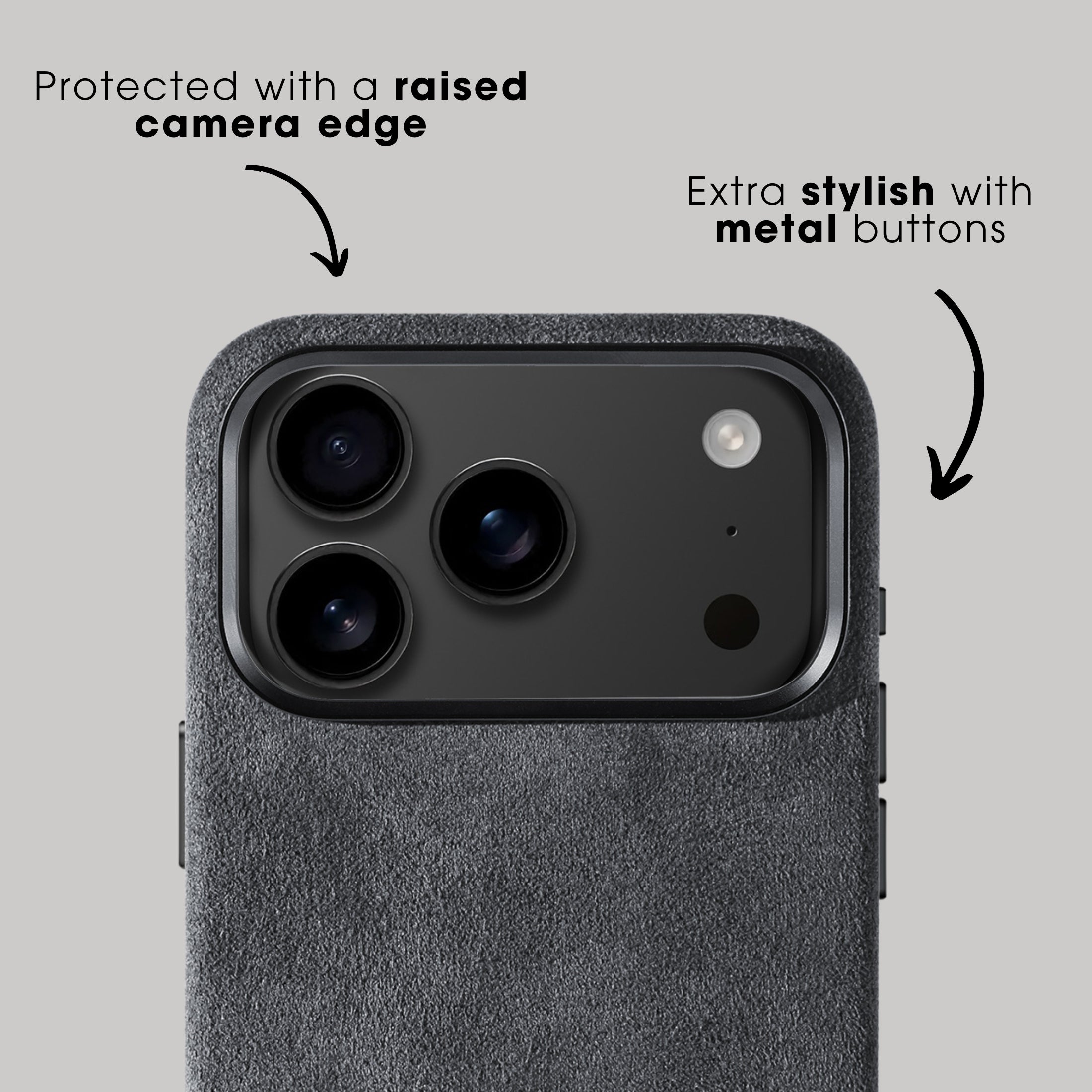 iPhone Alcantara Case - Space Grey
